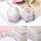 Velvet Hexagon Ring Box – Vintage Premium Jewelry Display Holder with Detachable Lid for Wedding, Engagement, Proposal (Beige, 1 Slot)
